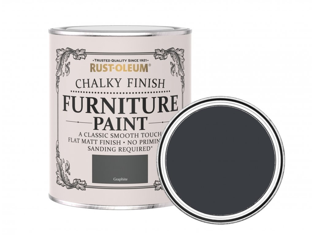 Rust-Oleum Barva na nábytek Chalky Finish Furniture Paint, křídový mat, Grafitová