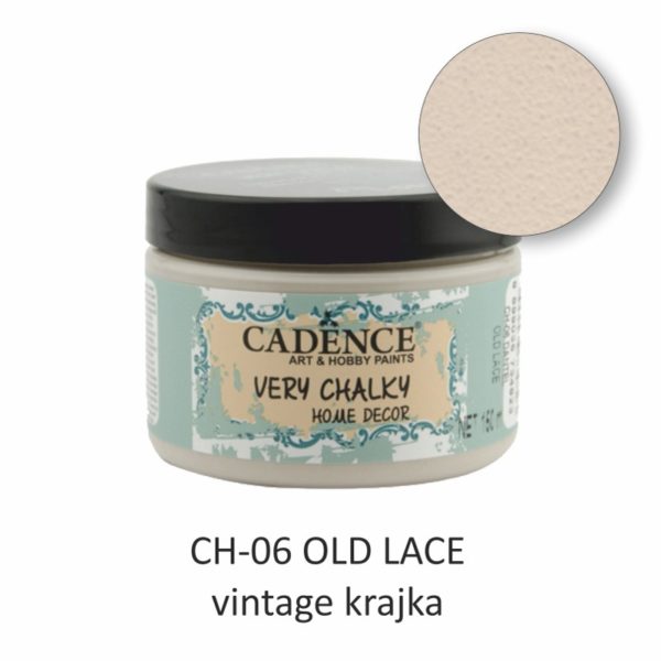 kridova barva cadence very chalky 150 ml old lace vintage krajka