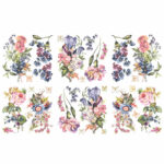 863197 Vintage Blooms LARGE TRANSFER 6 PIECE
