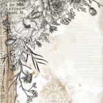 Stamperia ryzovy papir DFSA4553 kvety v rohu