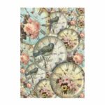 ryzovy papir a3 hodiny s ptackem 72