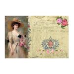 ryzovy papir a4 vintage dama R523
