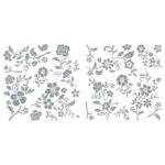 transfert foil metallique blooms silver