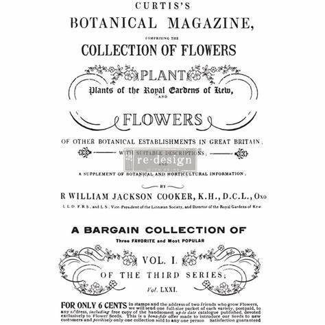 Transfer na nábytek ReDesign with Prima - Botanical Magazine