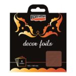 dekoracna metalicka folie 14 x 14 cm bronzova