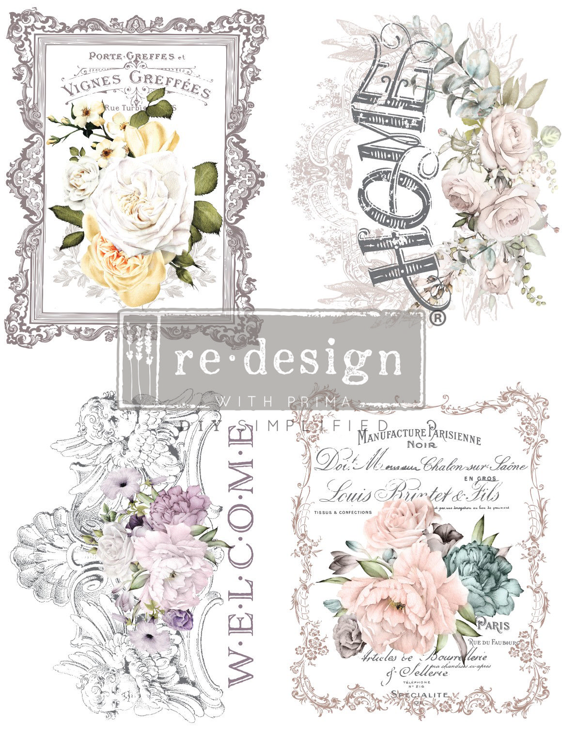 Transfer na nábytek ReDesign with Prima -Floral Home