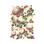 No 114 ryzovy papir a4 barevne kvety vnovemkabatku