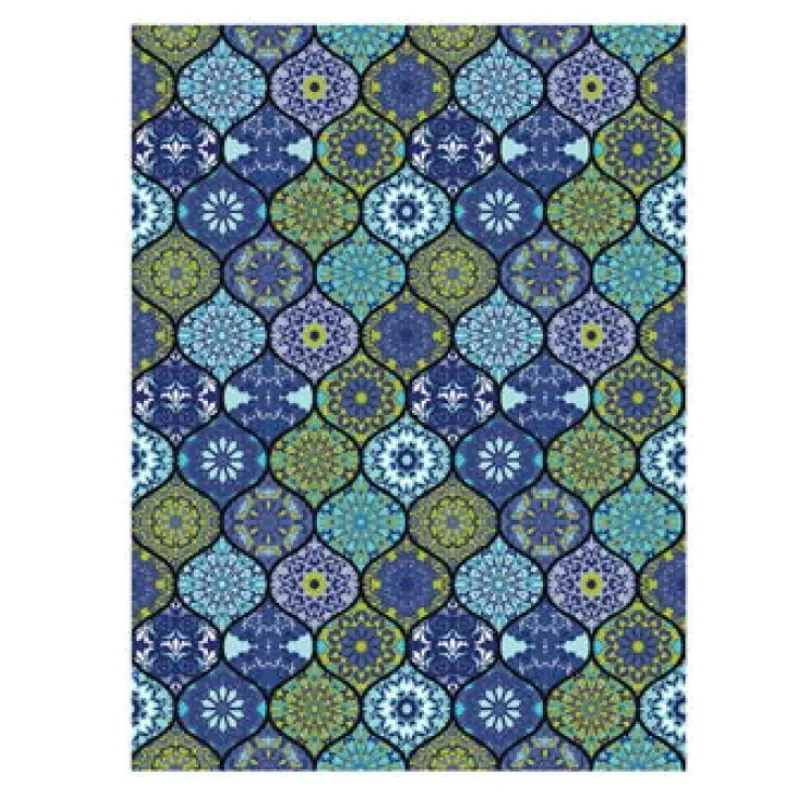 Rýžový papír A3 - M655 - Černomodré ozdoby