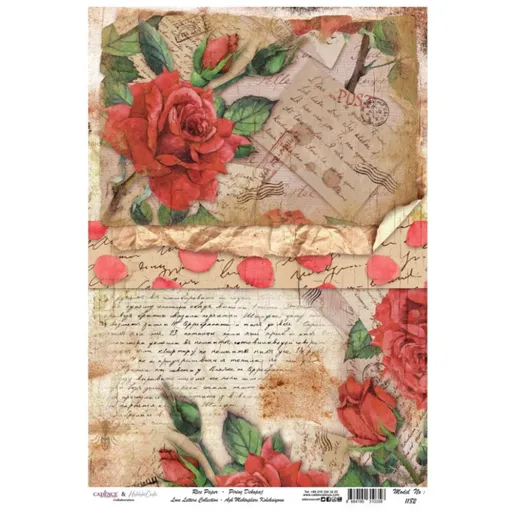 Rýžový papír A4 - 1182 - Cadence (Milostný dopis)