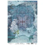 14374 r1232 ryzovy papir cadence a4 modry kvetinovy ornament 1