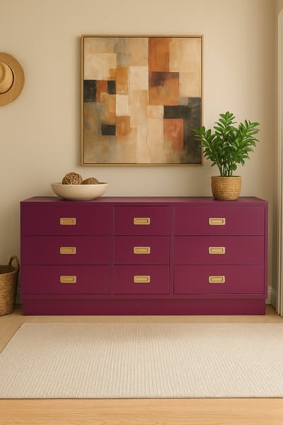 PLUM VELVET One Hour Enamel - Wise Owl Paint - barvy pro kuchyně, dveře, obložení - Obrázek 2