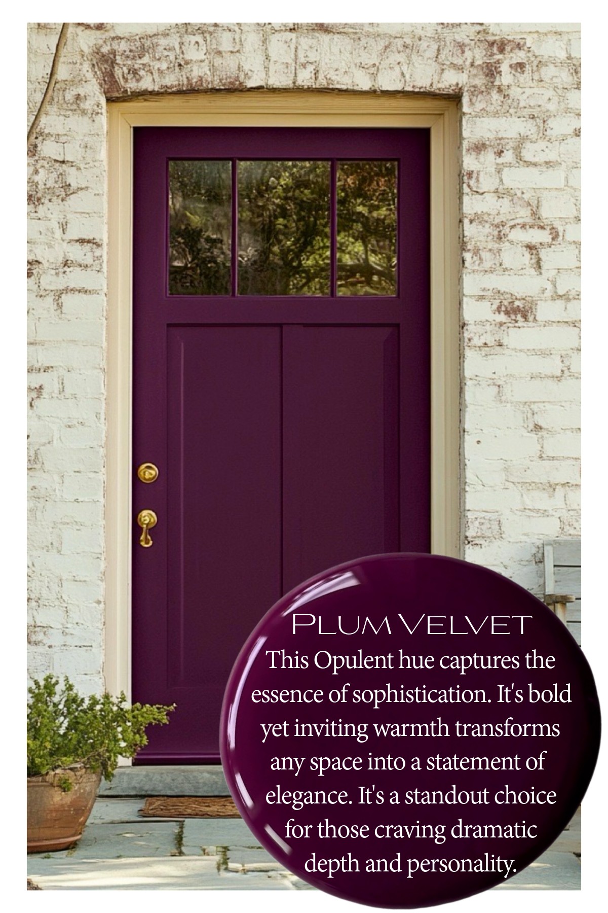 PLUM VELVET One Hour Enamel - Wise Owl Paint - barvy pro kuchyně, dveře, obložení - Obrázek 3
