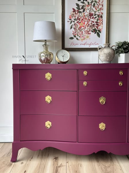 PLUM VELVET One Hour Enamel - Wise Owl Paint - barvy pro kuchyně, dveře, obložení - Obrázek 8