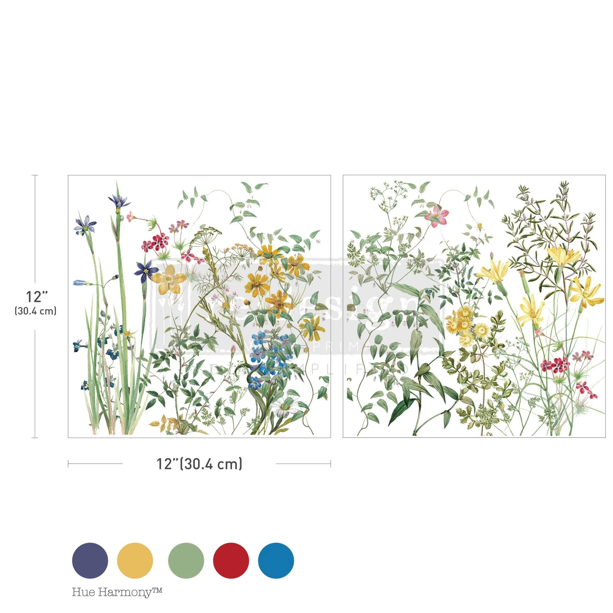 Transfer na nábytek ReDesign with Prima - Eclat Floral 12 x 12 palců