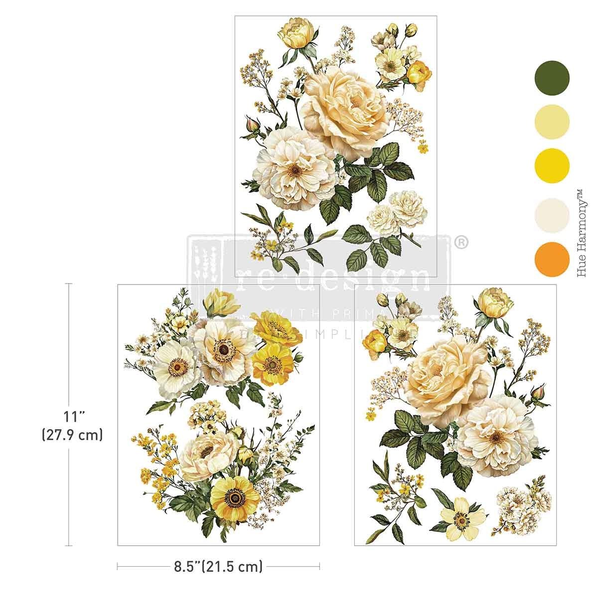Transfer na nábytek ReDesign with Prima - Yellow Bliss - 3 listy