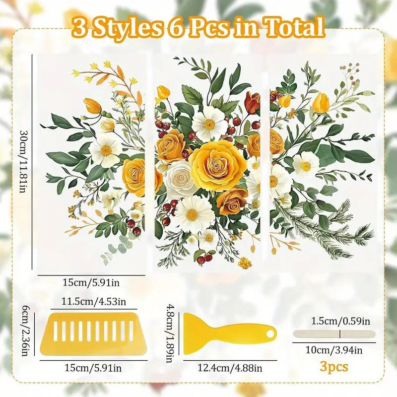 Transfer na nábytek - Žluté květiny - Obrázek 3