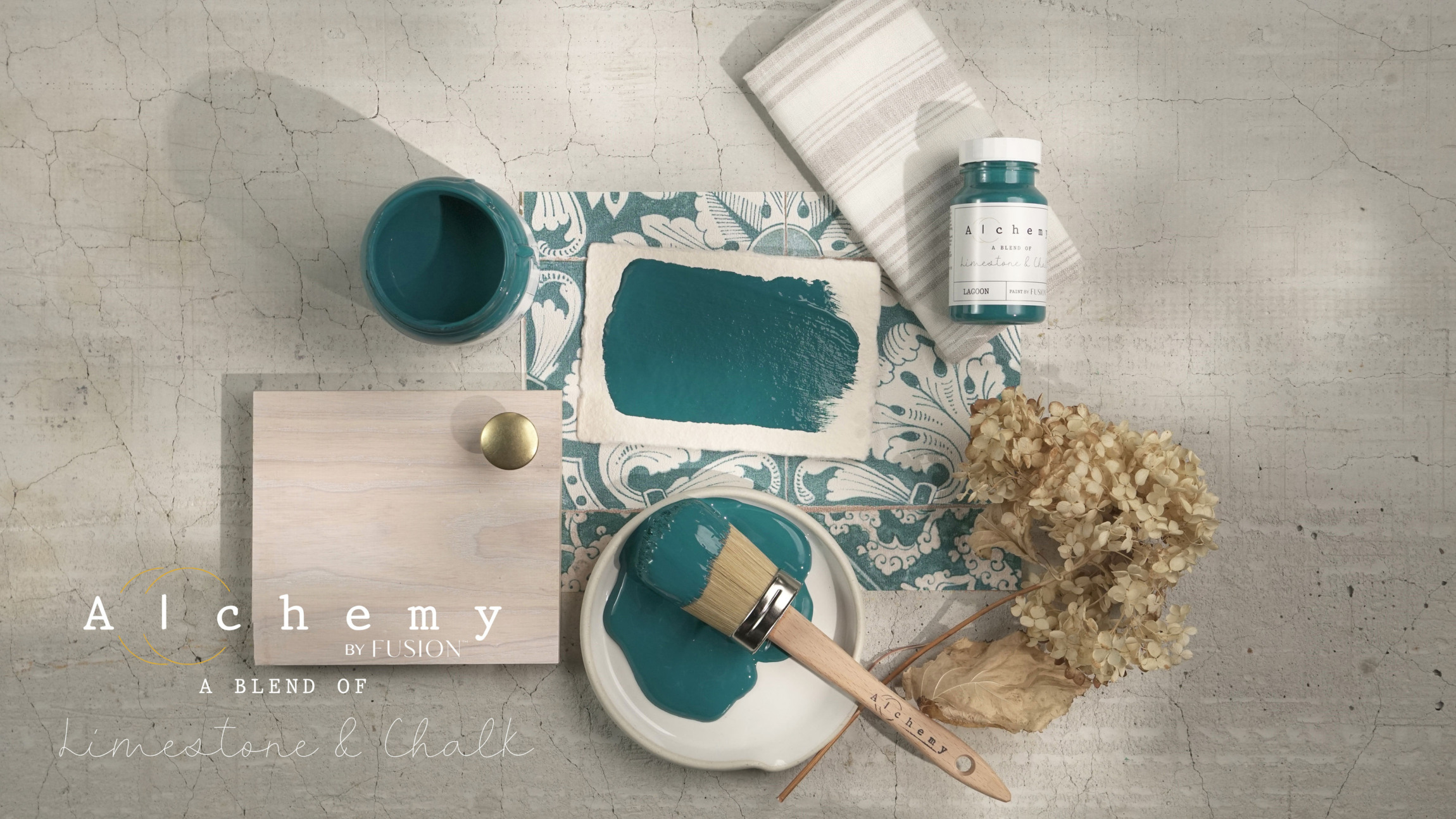 Křídová barva s odolností minerální barvy Fusion ALCHEMY - LAGOON - Obrázek 5