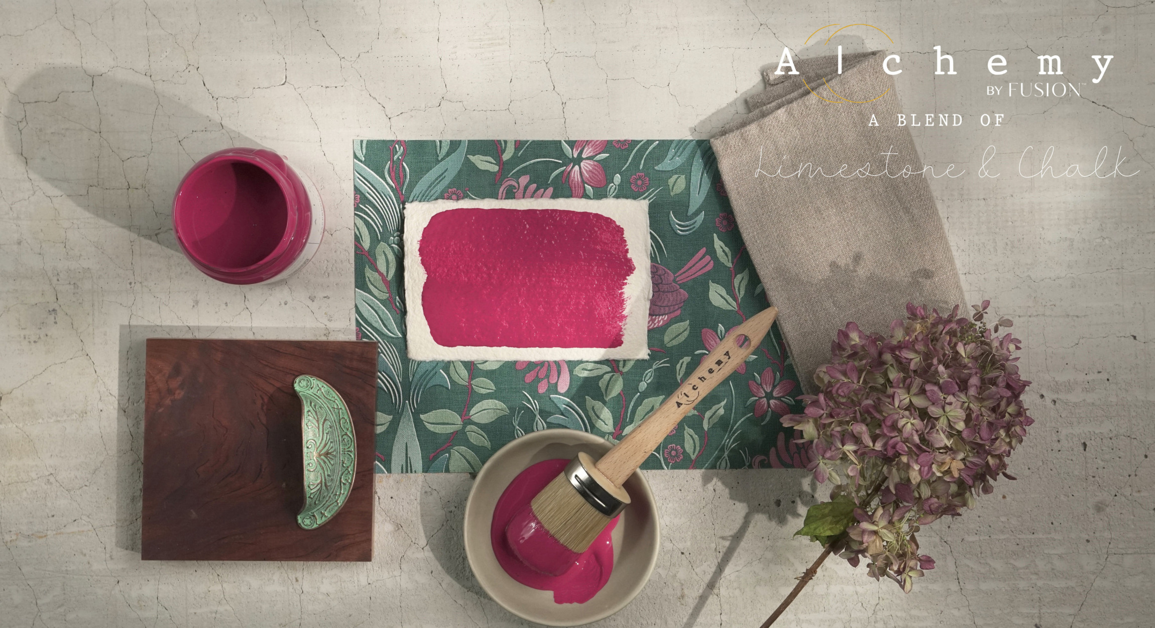 Křídová barva s odolností minerální barvy Fusion ALCHEMY - RASPBERRY - Obrázek 4