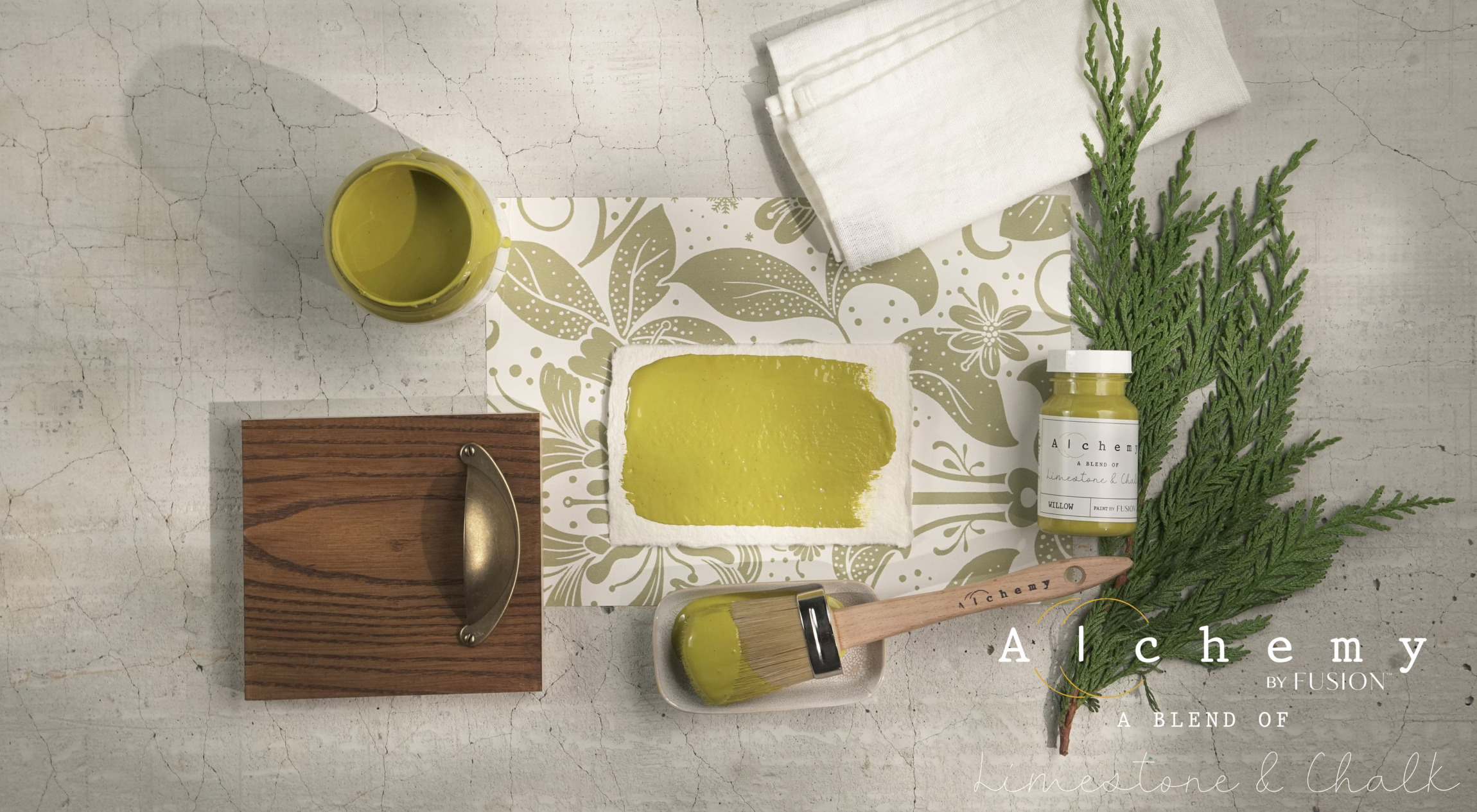 Křídová barva s odolností minerální barvy Fusion ALCHEMY - WILLOW - Obrázek 4