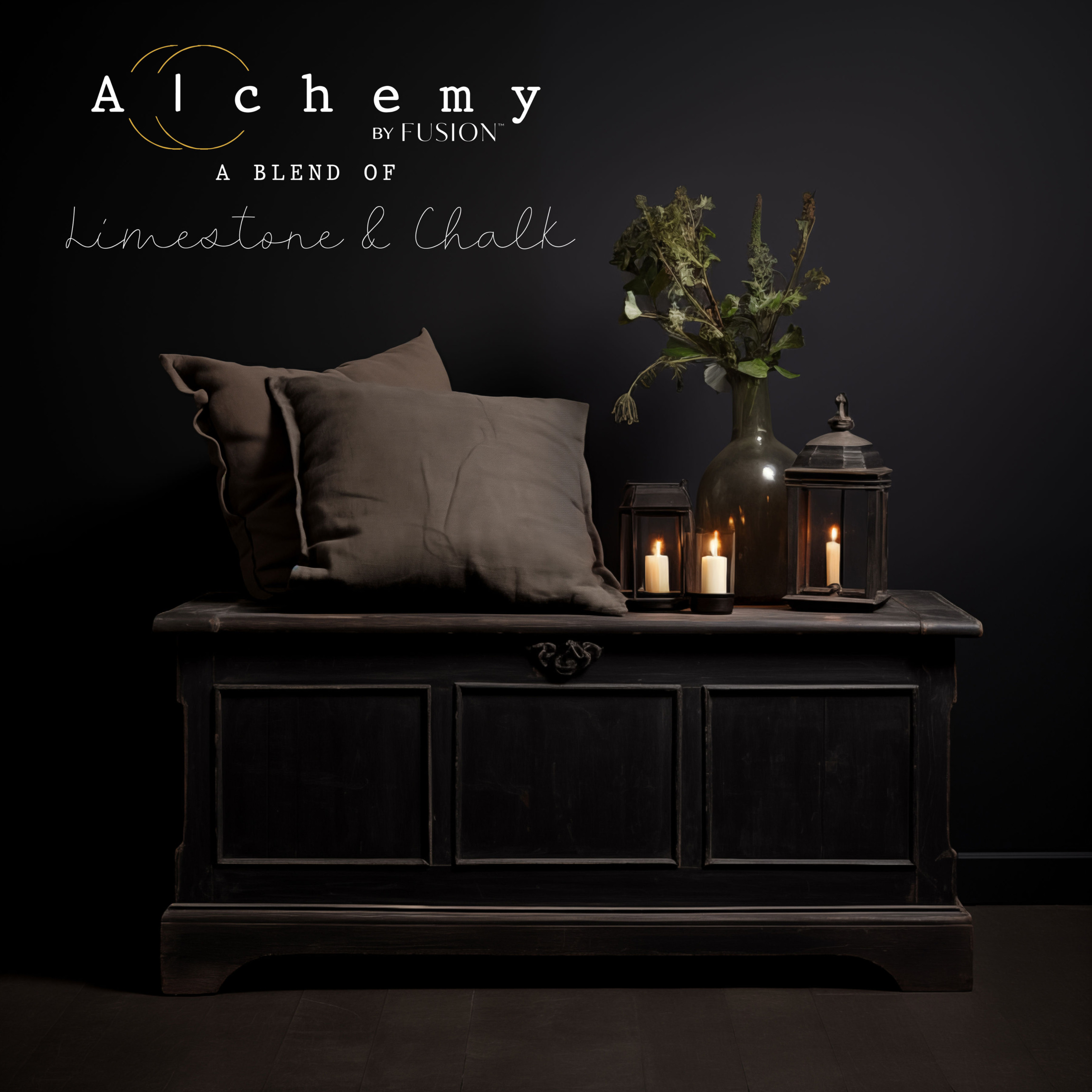 Křídová barva s odolností minerální barvy Fusion ALCHEMY - ONYX - Obrázek 2