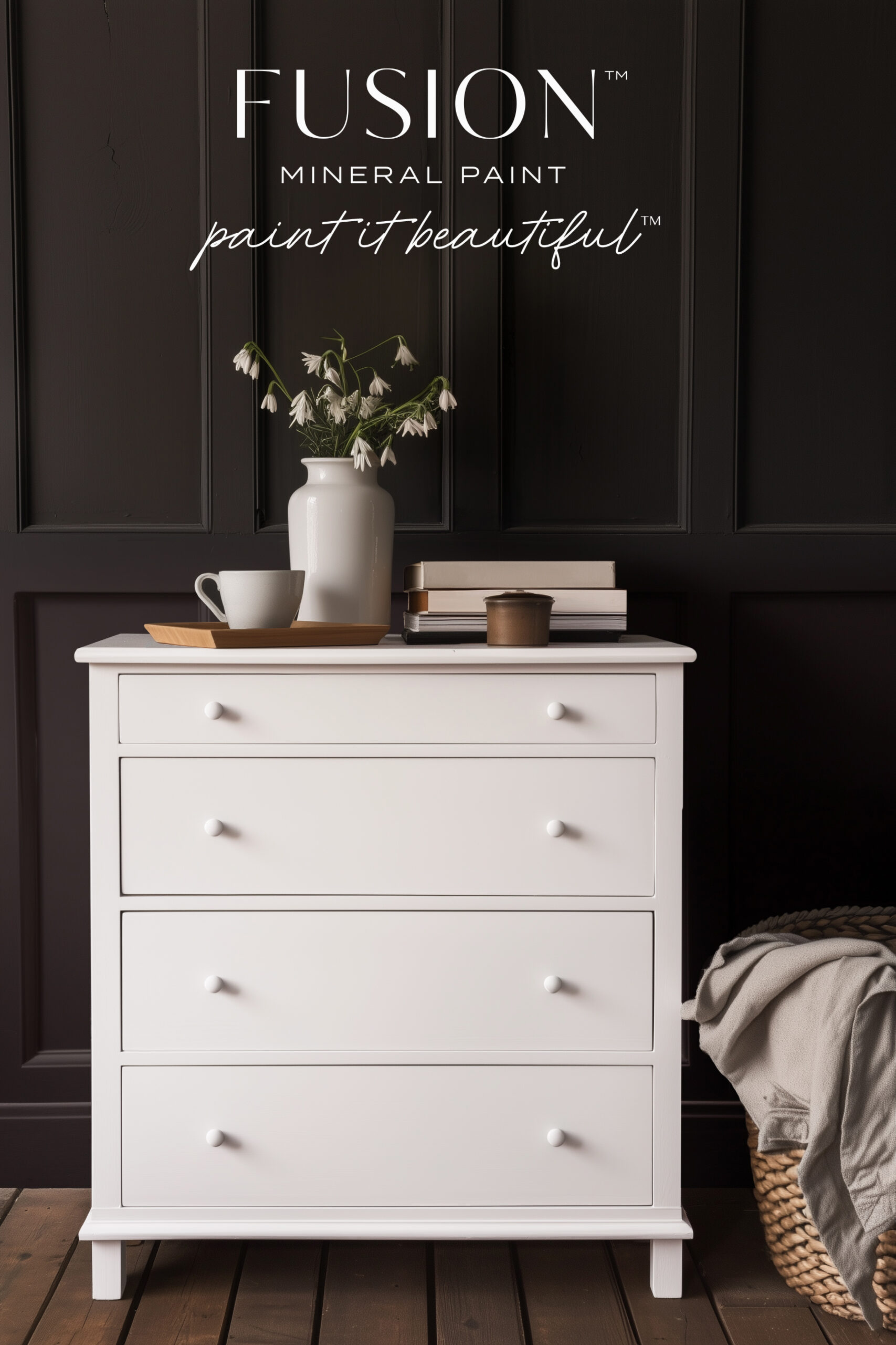 Snowdrop FUSION Mineral Paint ™ minerální barva - NOVINKA - nejbělejší bílá - Obrázek 5