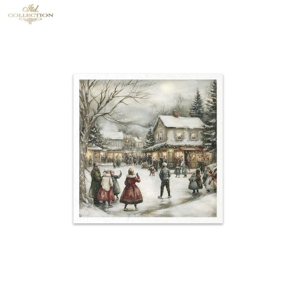 Rýžový papír 15x15 cm - Vánoce - 6 ks - Obrázek 3