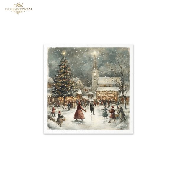 Rýžový papír 15x15 cm - Vánoce - 6 ks - Obrázek 2