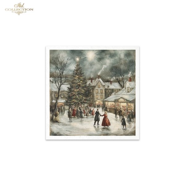 Rýžový papír 15x15 cm - Vánoce - 6 ks - Obrázek 5