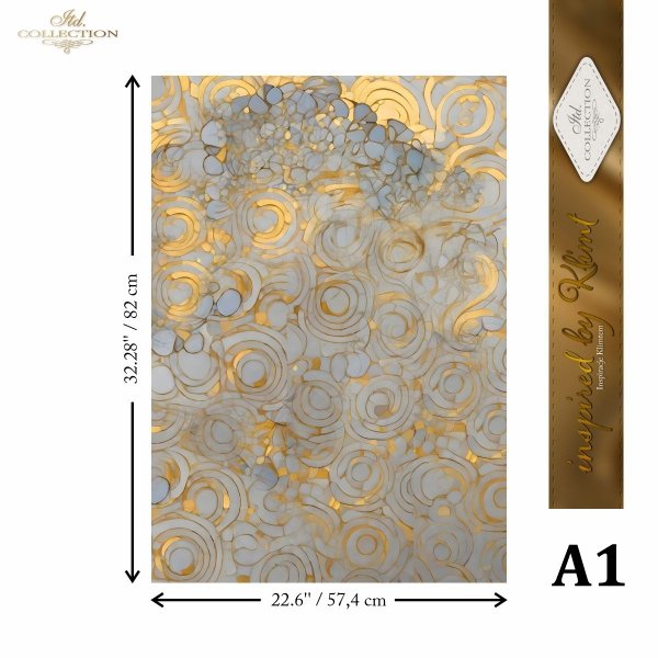 Rýžový papír 4 listy A3 - Klimt - Obrázek 2