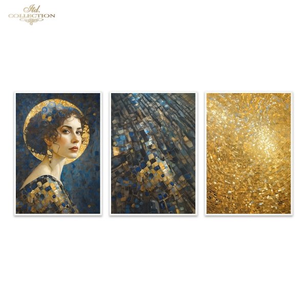 Rýžový papír 3 listy A3 - Klimt 8 - Obrázek 2