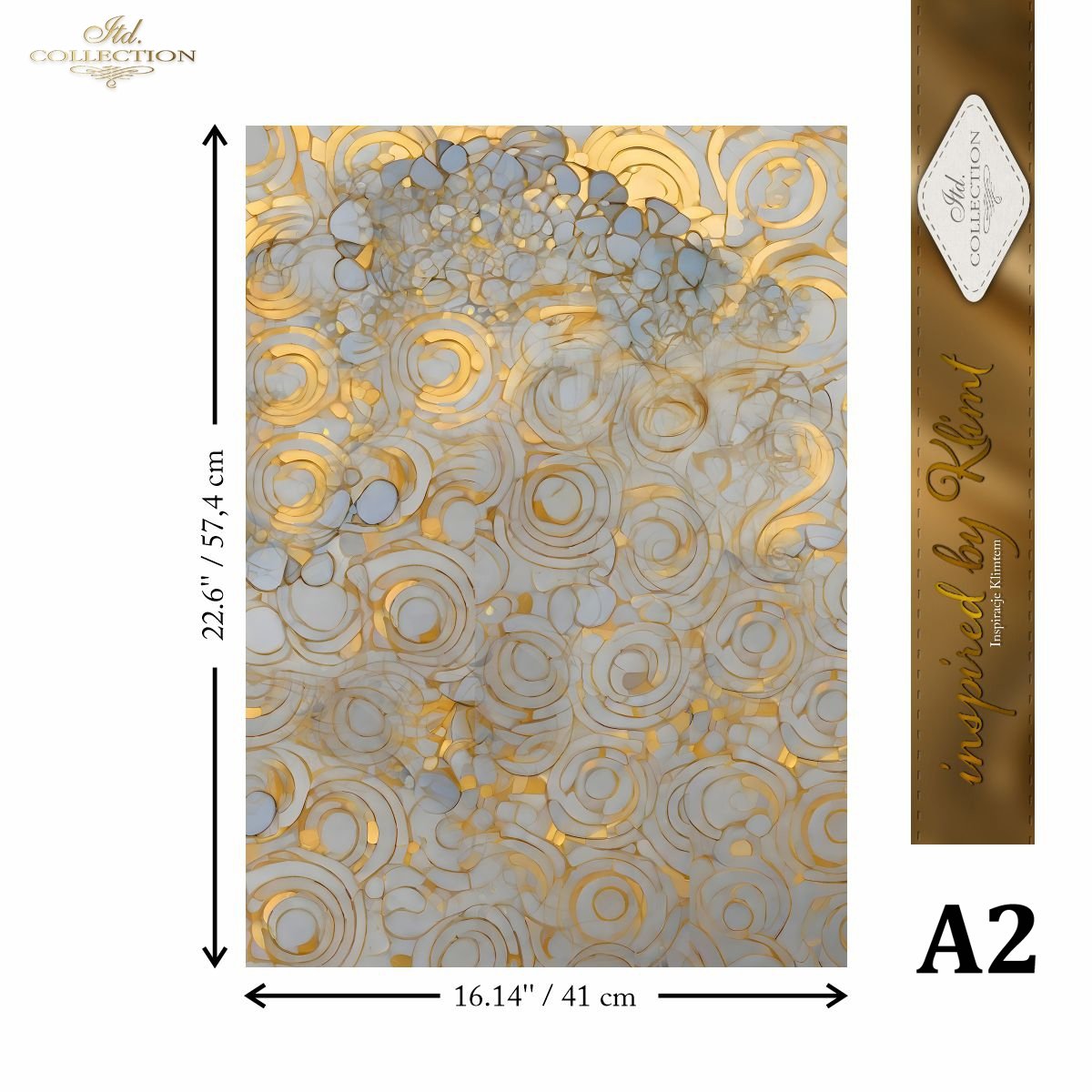 Rýžový papír 2 listy A3 - Klimt 9 - Obrázek 4