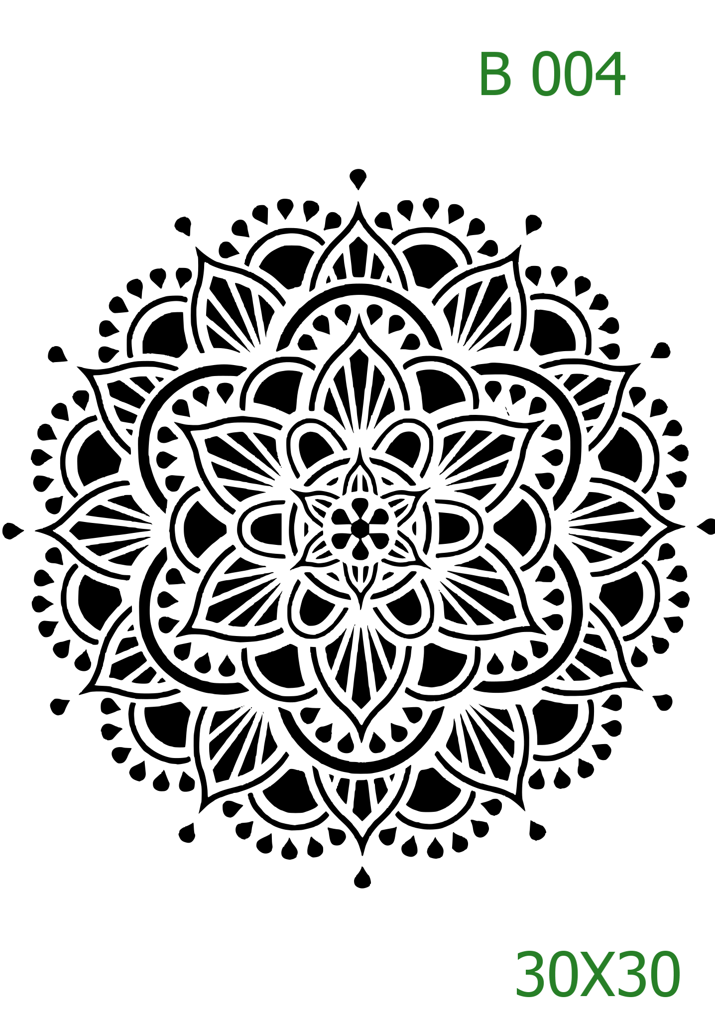 Plastová šablona pro malování - Mandaly a dortovky - Mandala (B004)