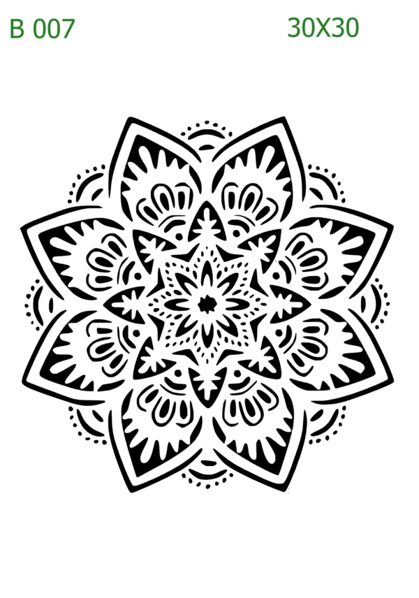 Plastová šablona pro malování - Mandaly a dortovky - Mandala (B007)