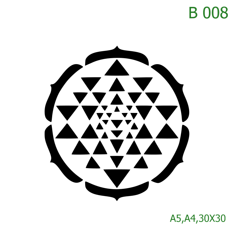 Plastová šablona pro malování - Mandaly a dortovky - Mandala (B008)