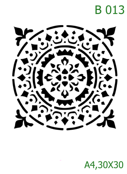 Plastová šablona pro malování - Mandaly a dortovky - Mandala (B013)