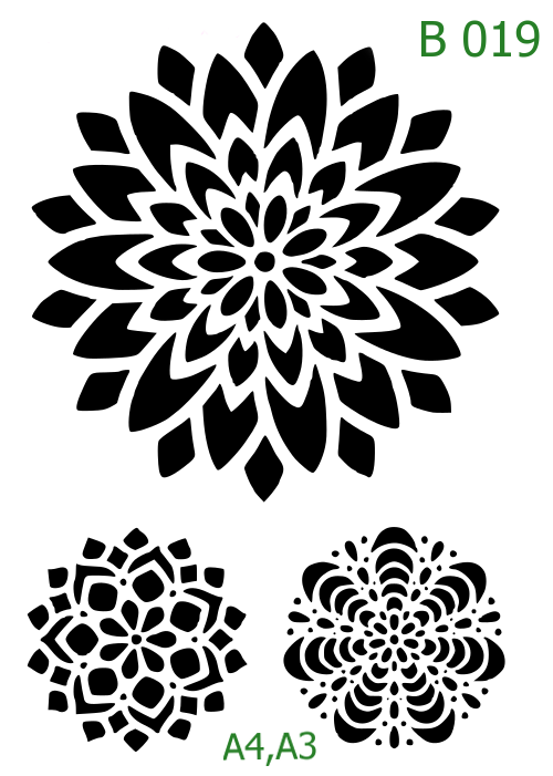 Plastová šablona pro malování - Mandaly a dortovky - Mandala (B019)