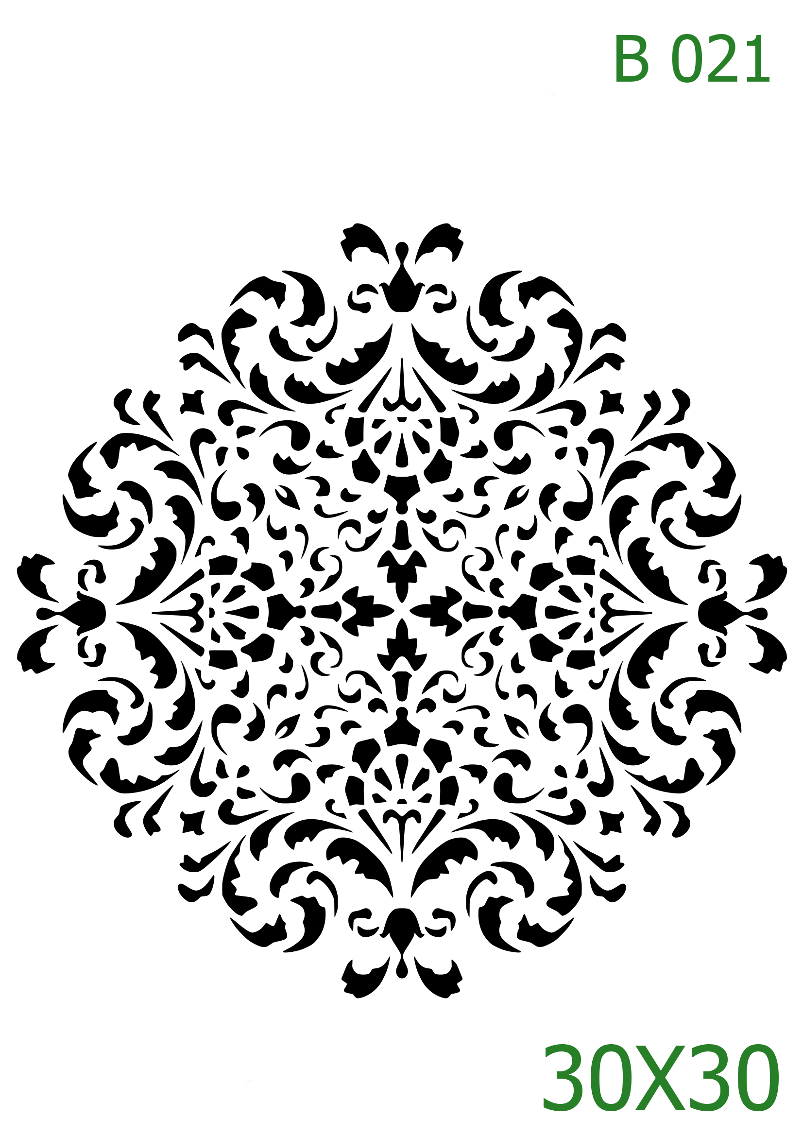 Plastová šablona pro malování - Mandaly a dortovky - Mandala (B021)
