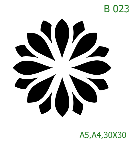 Plastová šablona pro malování - Mandaly a dortovky - Mandala (B023)