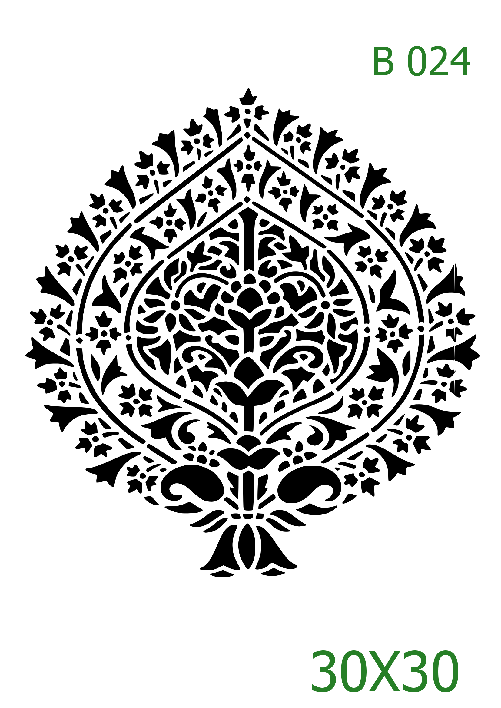 Plastová šablona pro malování - Mandaly a dortovky - Mandala (B024)