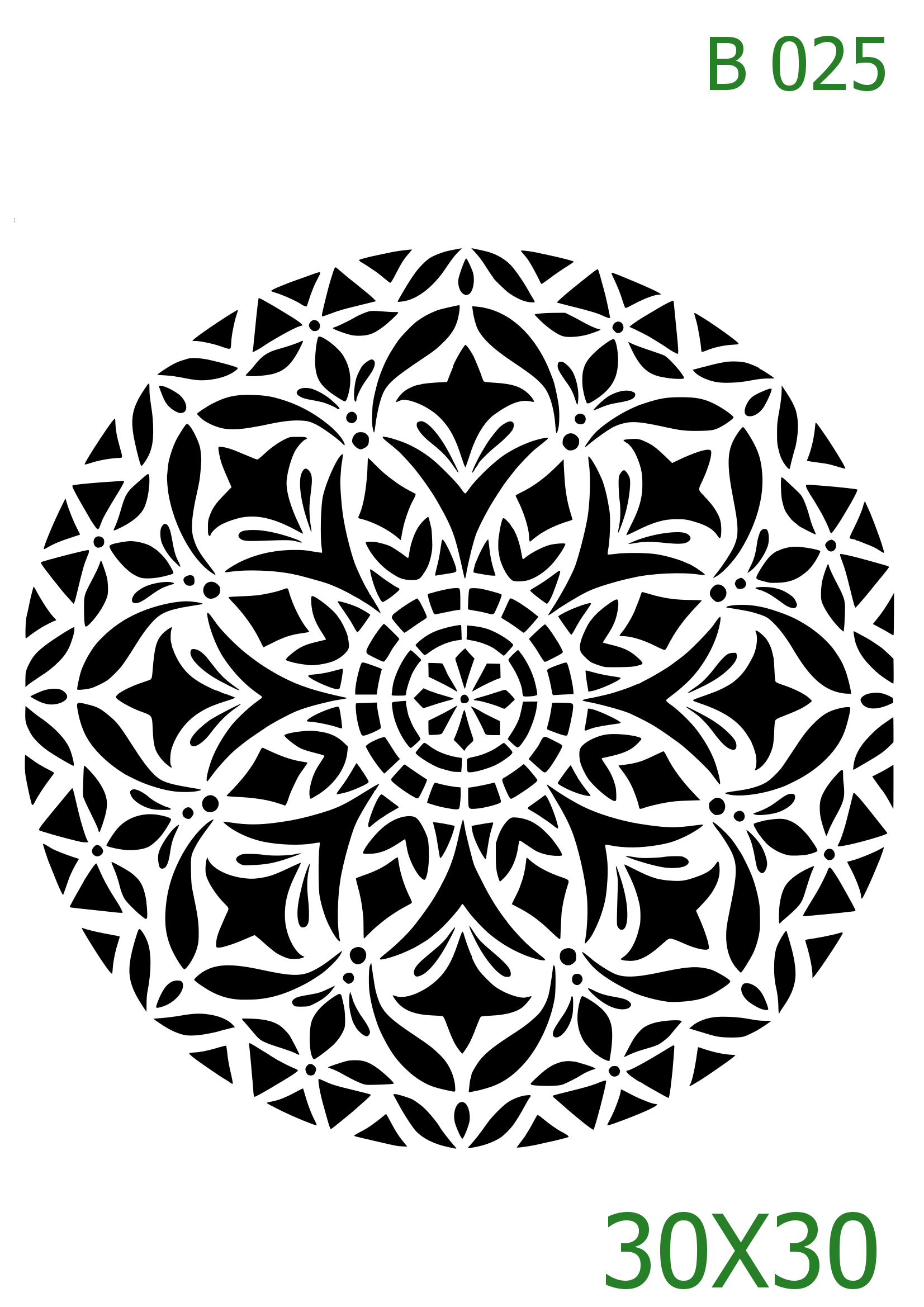 Plastová šablona pro malování - Mandaly a dortovky - Mandala (B025)