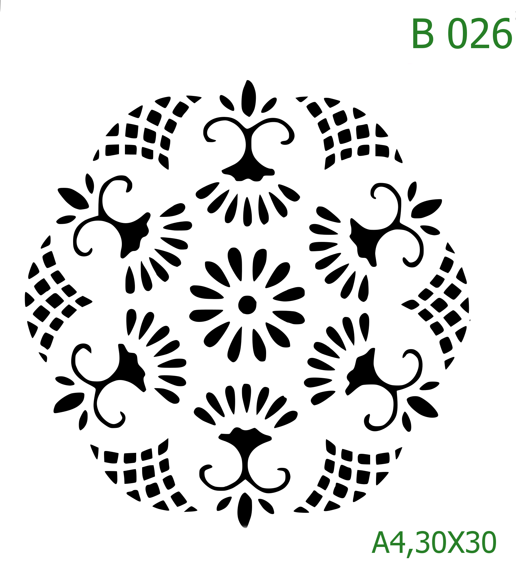 Plastová šablona pro malování - Mandaly a dortovky - Mandala (B026)