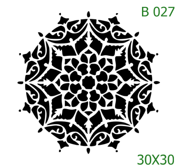 Plastová šablona pro malování - Mandaly a dortovky - Mandala (B027)