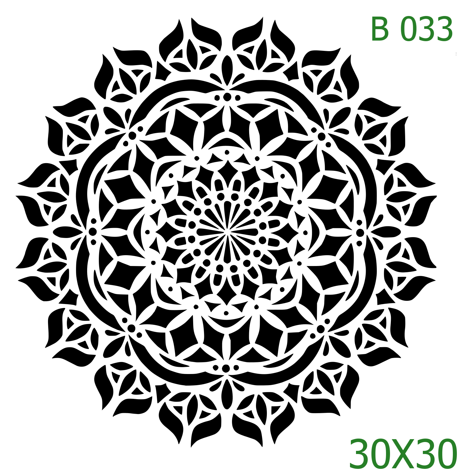 Plastová šablona pro malování - Mandaly a dortovky - Mandala (B033)