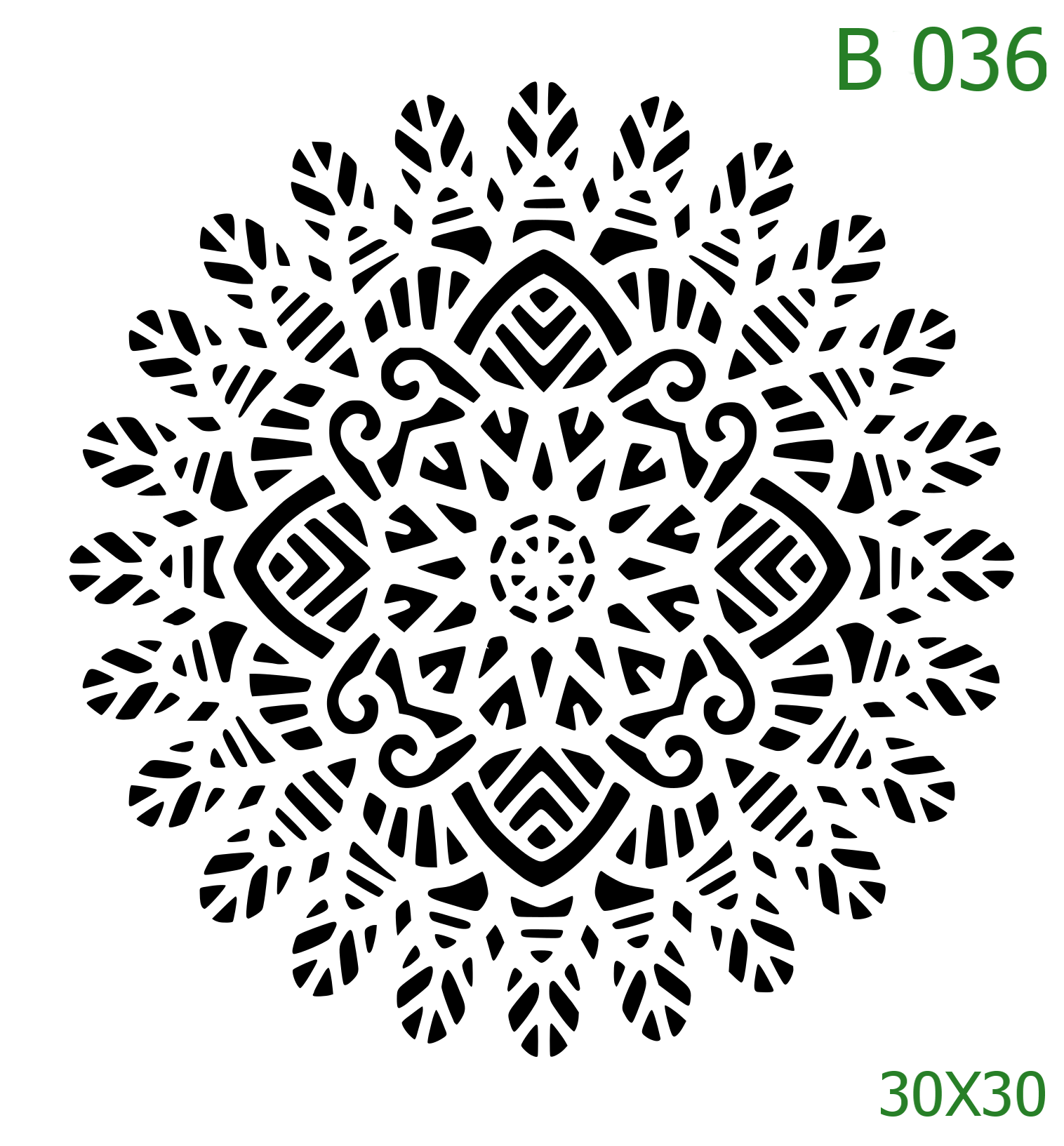 Plastová šablona pro malování - Mandaly a dortovky - Mandala (B036)