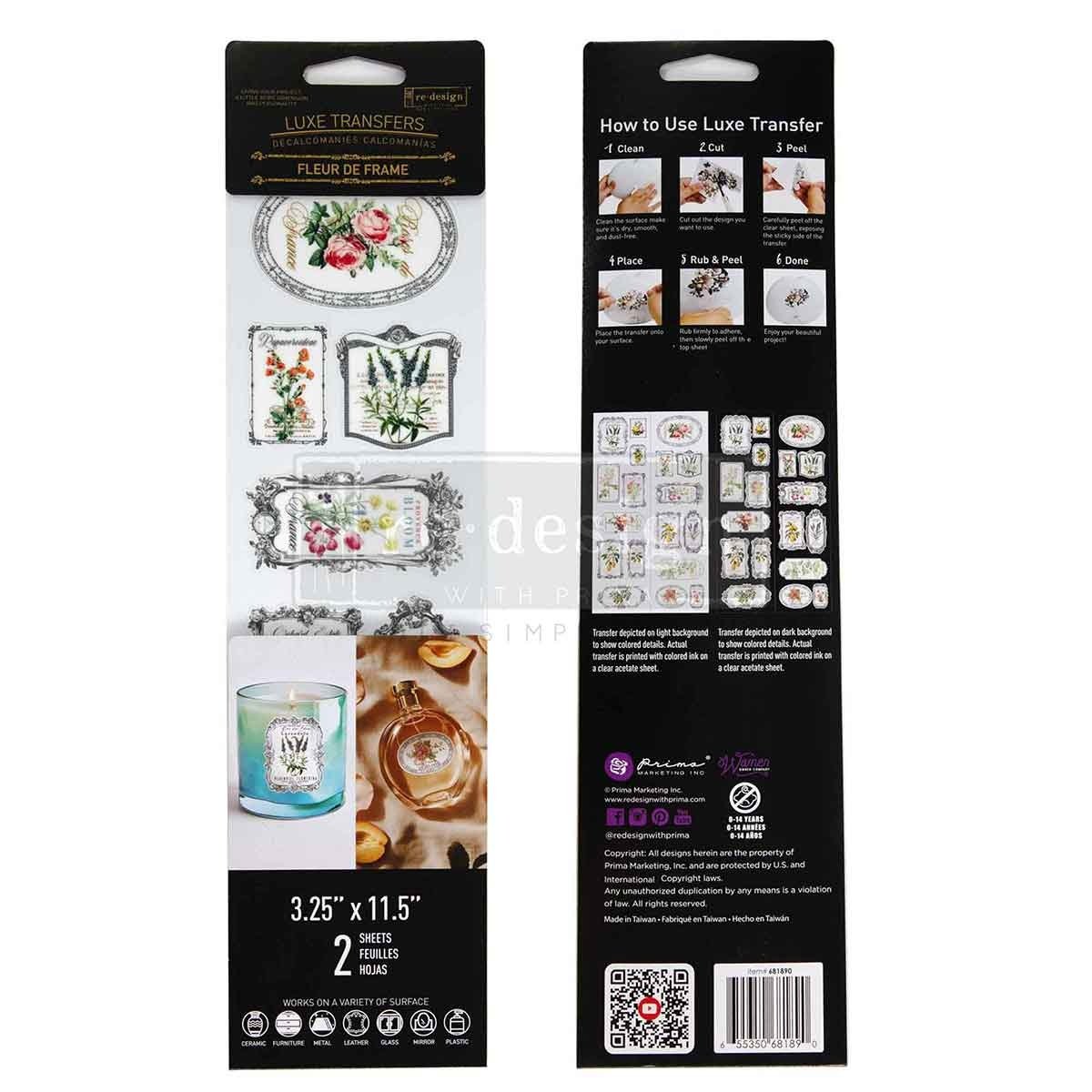 Transfer na nábytek Redesign - LUXE Transfer - Fleur De Frame - Obrázek 3