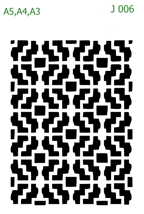 Plastová šablona pro malování - Strukturální vzory - Geometrický vzor (J006)