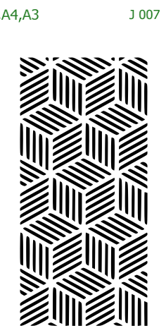 Plastová šablona pro malování - Strukturální vzory - Geometrický vzor (J007)