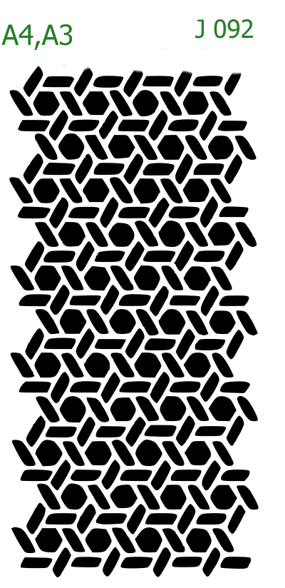 Plastová šablona pro malování - Strukturální vzory - Geometrie (J092)