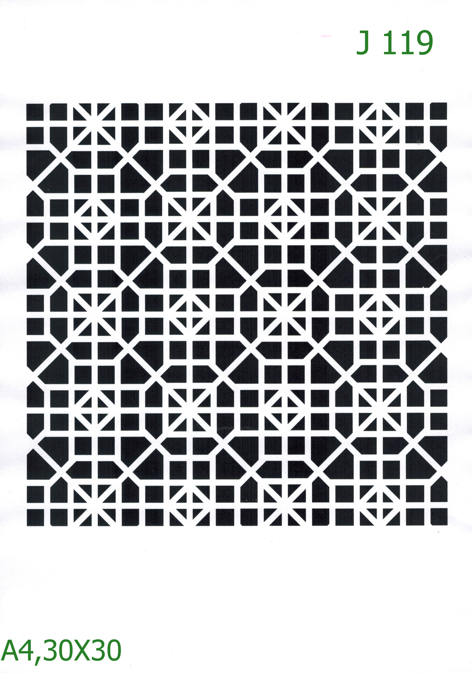 Plastová šablona pro malování - Strukturální vzory - Geometrie (J119)