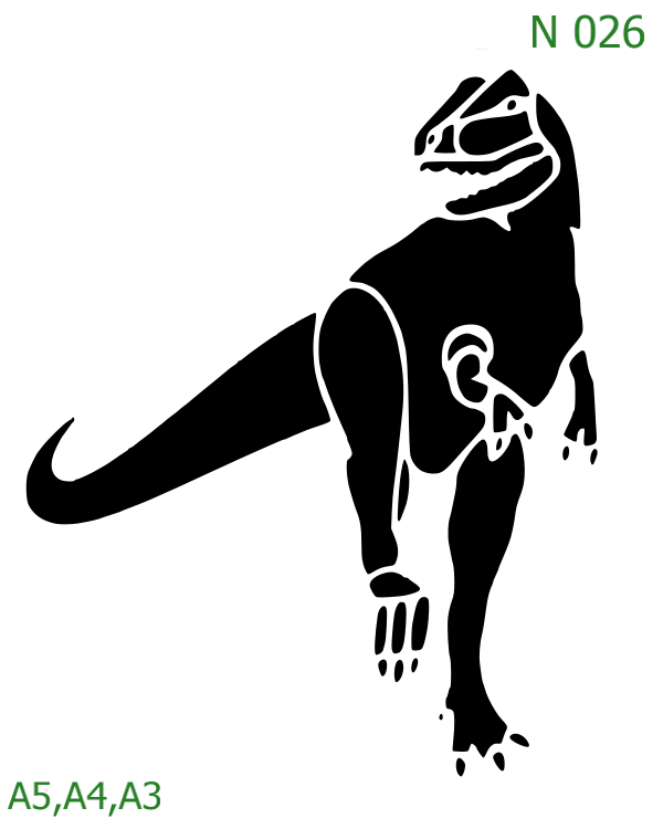 Plastová šablona pro malování - Dětské vzory - Dinosaurus (N026)